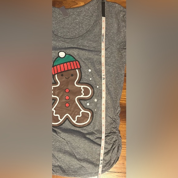 EUC Gingerbread Boy Maternity T Shirt - Picture 3 of 4